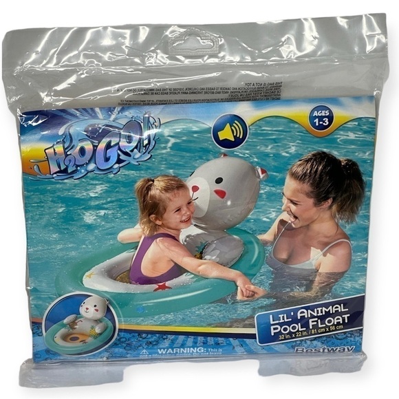 H20 Go Lil Animal Pool Float 32” x 22” - Picture 1 of 3